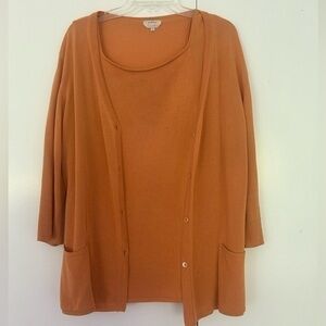 VINTAGE MaxMara Twin Set Orange Size XL